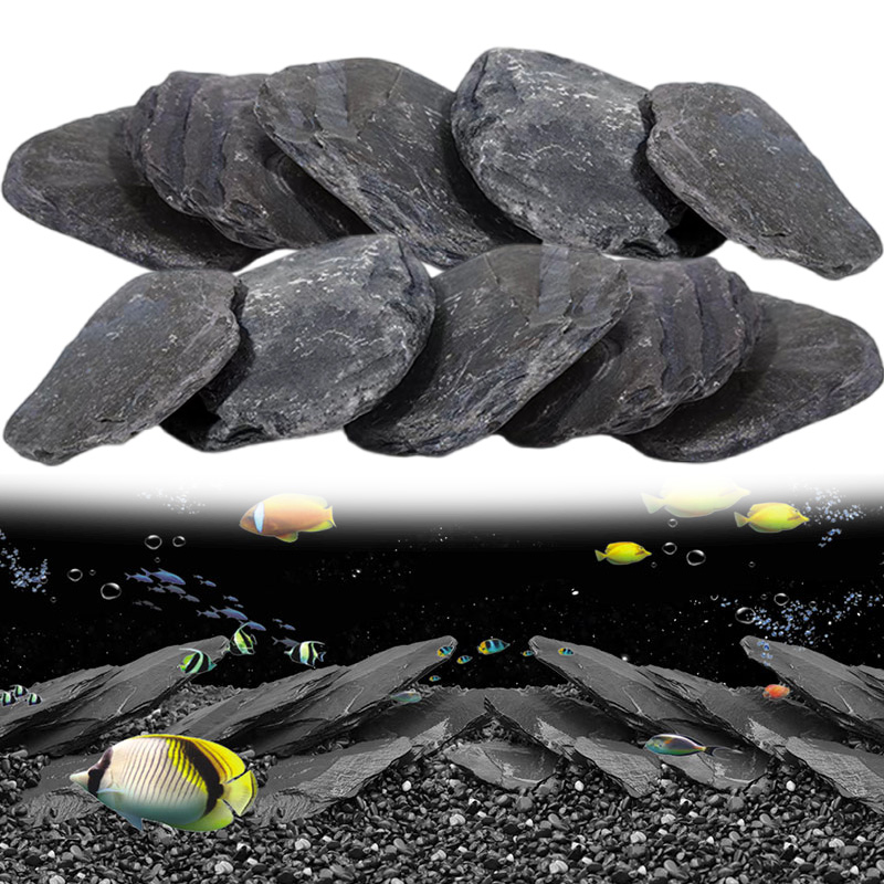 Planted Aquarium Hardscape - 500g/1000g Copeaux d'ardoise pour aquarium –