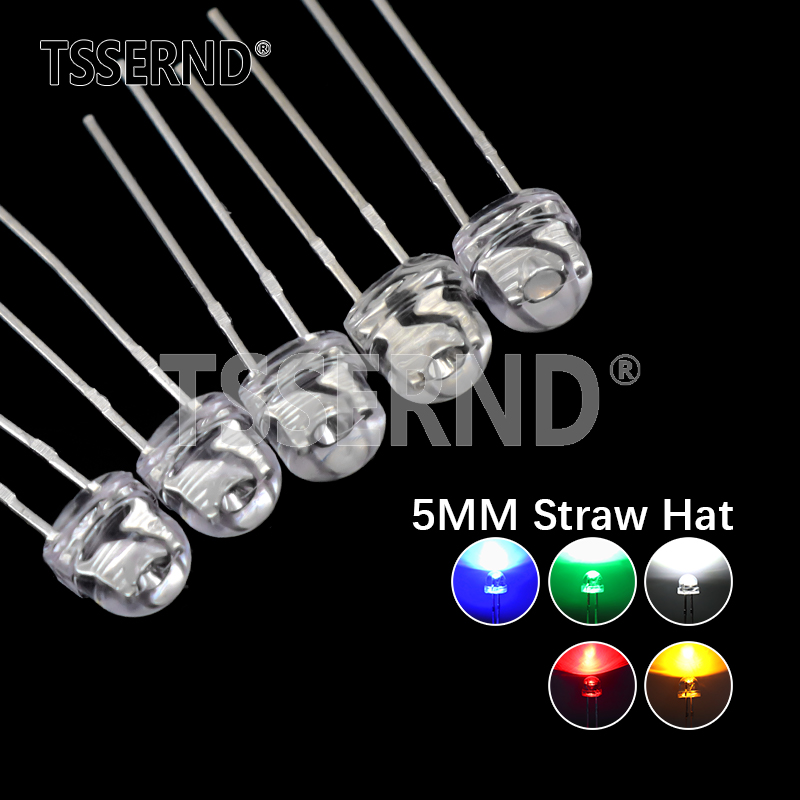 Ludwigia Super Red - 50pcs 5mm chapeau de paille LED