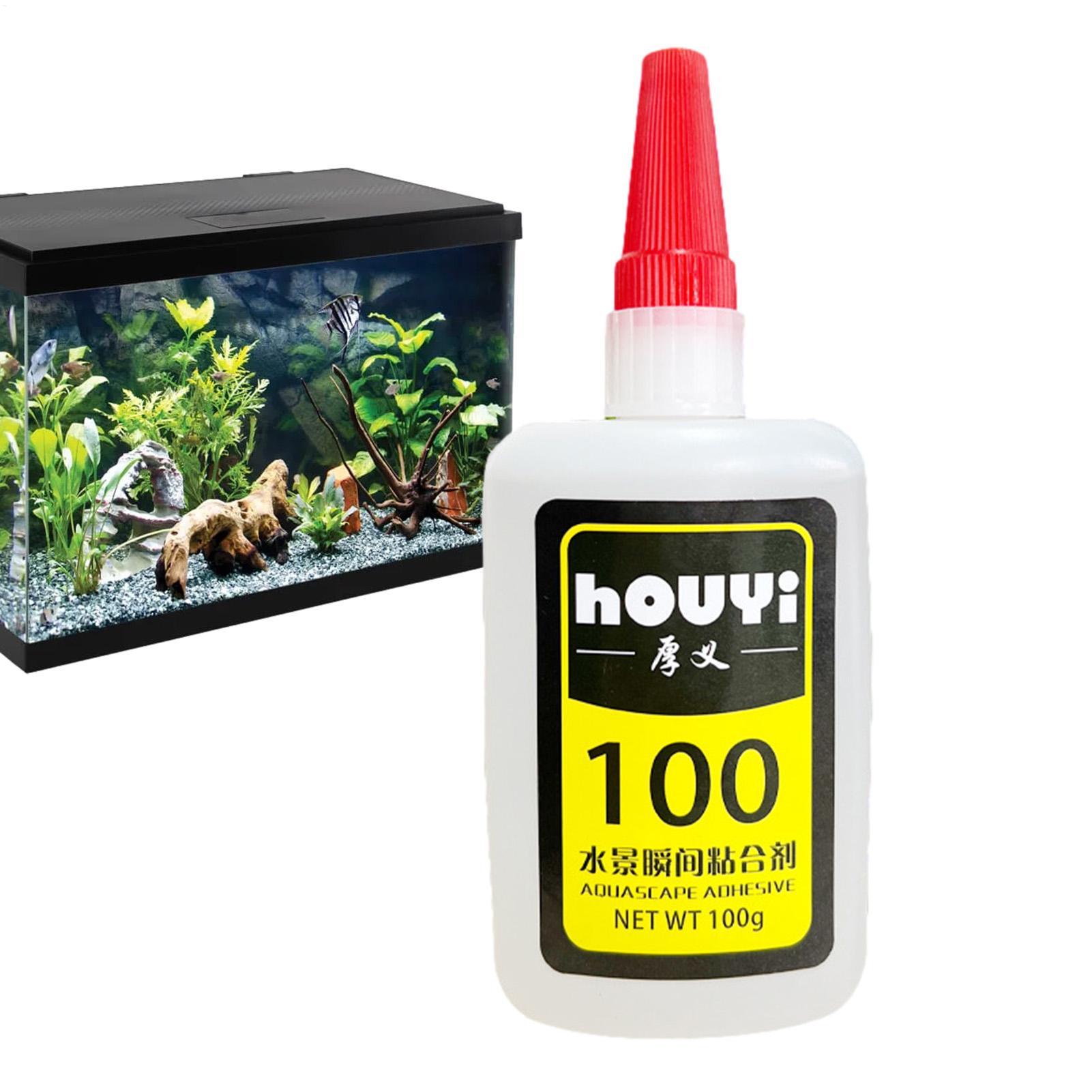 Aquarium Plant Glue - Colle instantanée transparente 50/100g, adhésif imperméable