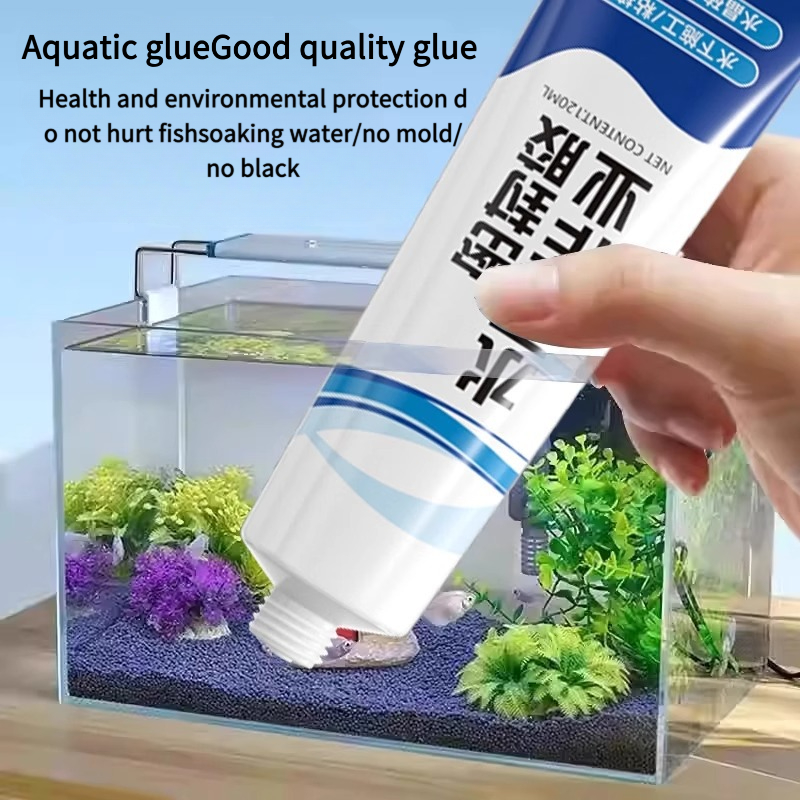 Aquarium Plant Glue - Scelleuse d'aquarium à forte adhérence, 60ml,