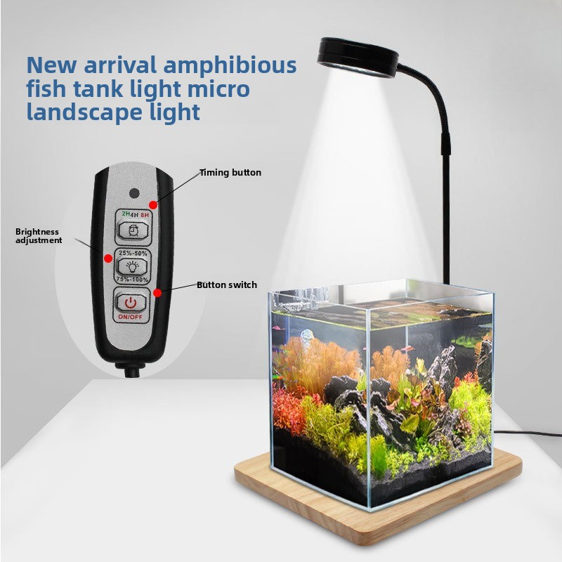 Aquarium Plant On Wood - Projecteur d'aquarium USB à intensité variable